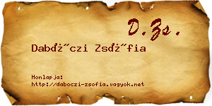 Dabóczi Zsófia névjegykártya